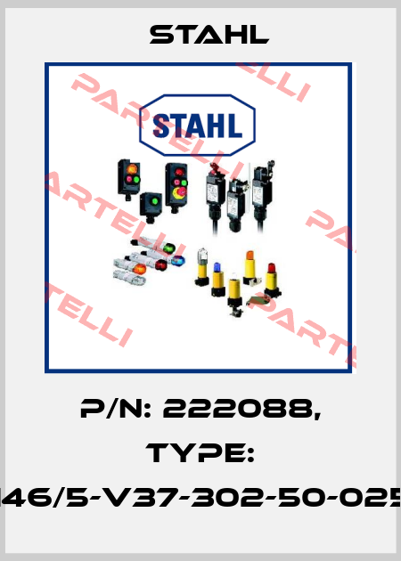 p/n: 222088, Type: 8146/5-V37-302-50-0250 Stahl