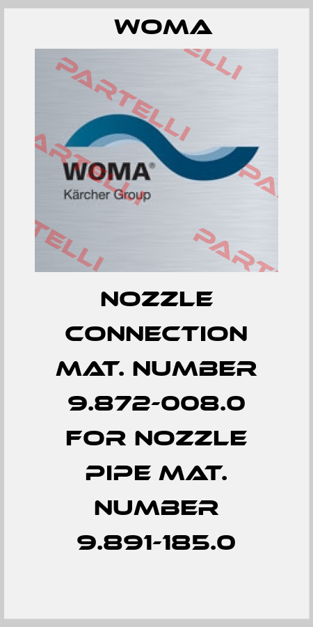 Nozzle connection mat. number 9.872-008.0 for Nozzle pipe mat. number 9.891-185.0 Woma