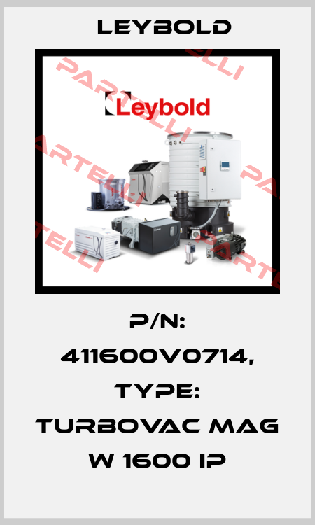 P/N: 411600V0714, Type: TURBOVAC MAG W 1600 iP Leybold
