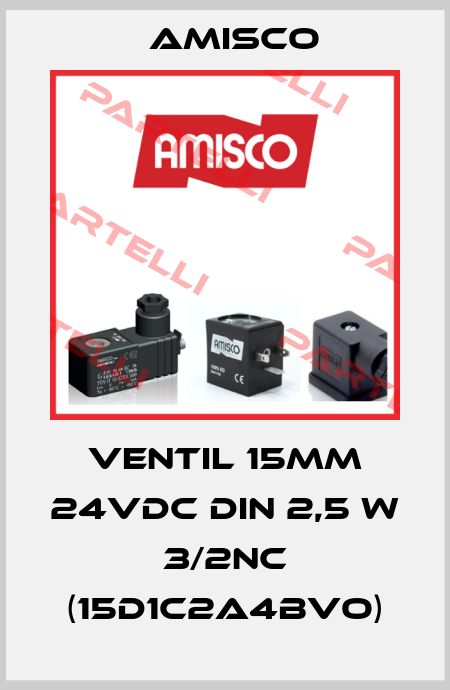 Ventil 15mm 24VDC DIN 2,5 W 3/2NC (15D1C2A4BVO) Amisco