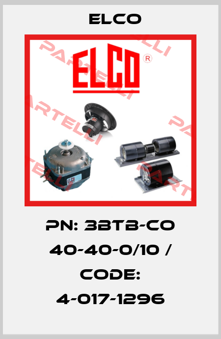 PN: 3BTB-CO 40-40-0/10 / Code: 4-017-1296 Elco