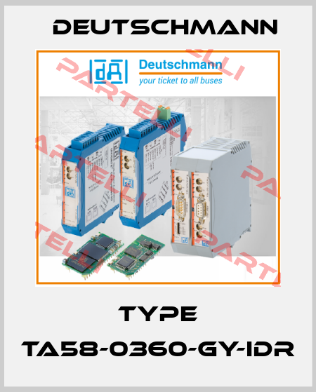 TYPE TA58-0360-GY-IDR Deutschmann