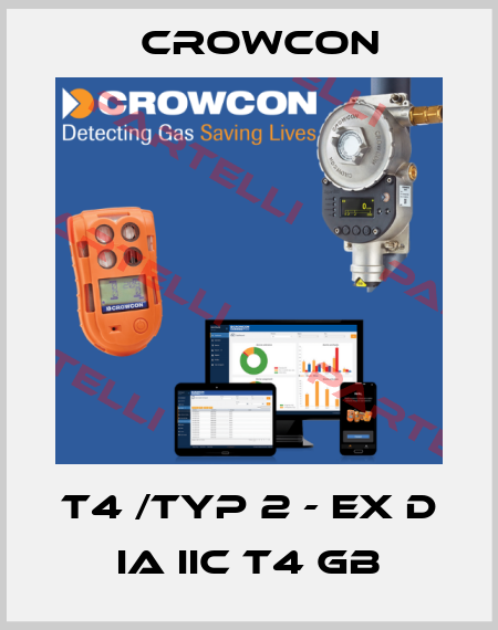 T4 /Typ 2 - Ex d ia IIC T4 Gb Crowcon