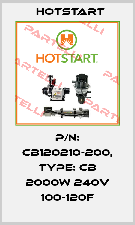 P/N: CB120210-200, Type: CB 2000W 240V 100-120F Hotstart