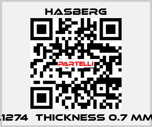  1.1274  thickness 0.7 mm  Hasberg