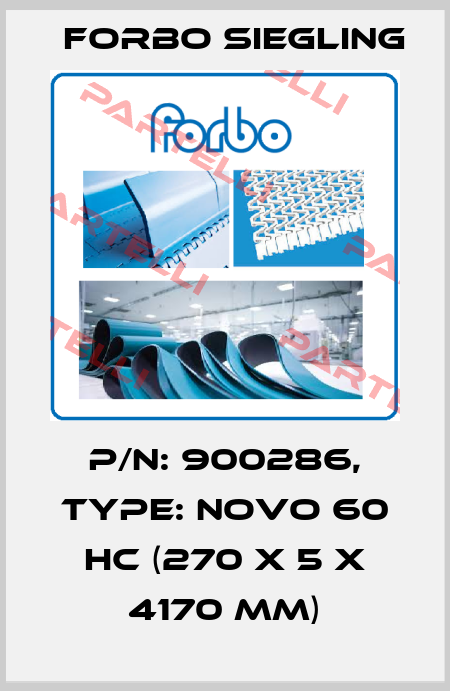 P/N: 900286, Type: NOVO 60 HC (270 x 5 x 4170 mm) Forbo Siegling