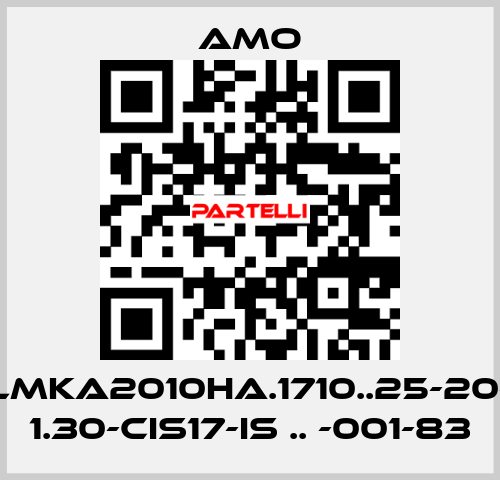 LMKA2010HA.1710..25-20- 1.30-CIS17-IS .. -001-83 Amo