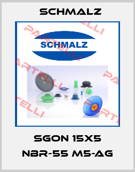 SGON 15x5 NBR-55 M5-AG Schmalz