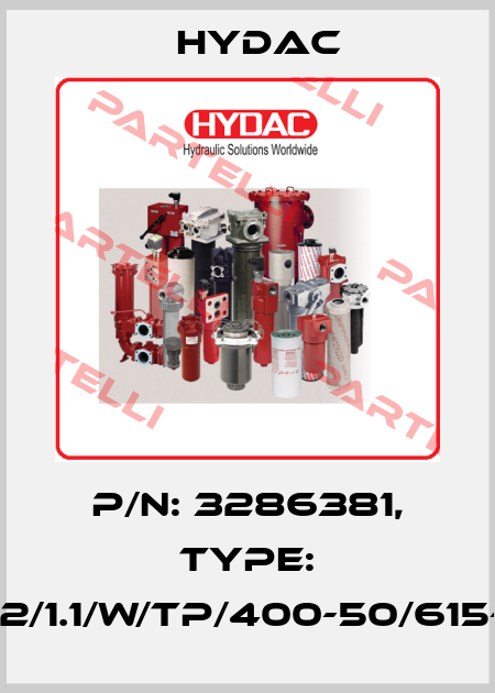 P/N: 3286381, Type: FWKS-2/1.1/W/TP/400-50/615-20/1/0 Hydac