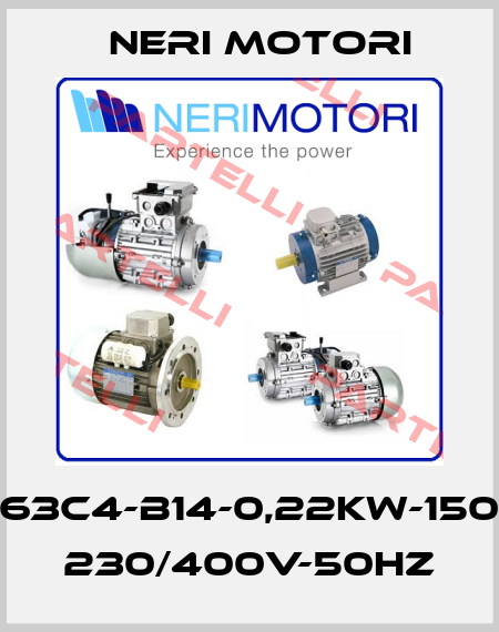 T63C4-B14-0,22kW-1500 230/400V-50Hz Neri Motori