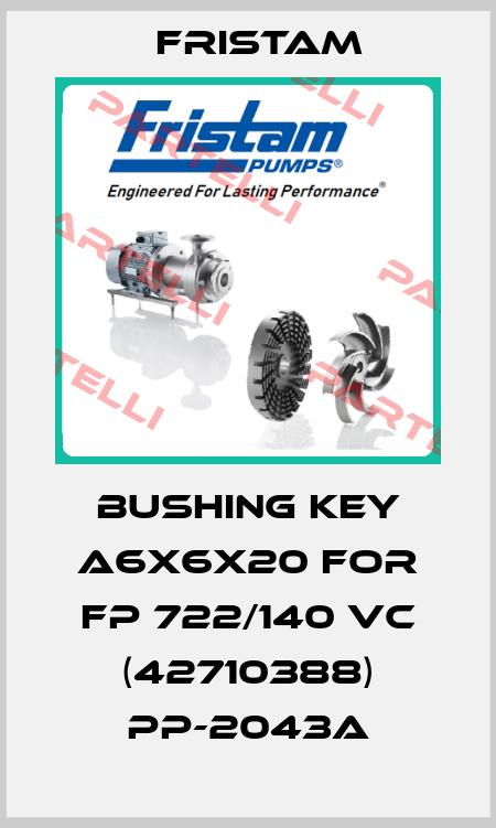 bushing key A6x6x20 for FP 722/140 VC (42710388) PP-2043A Fristam