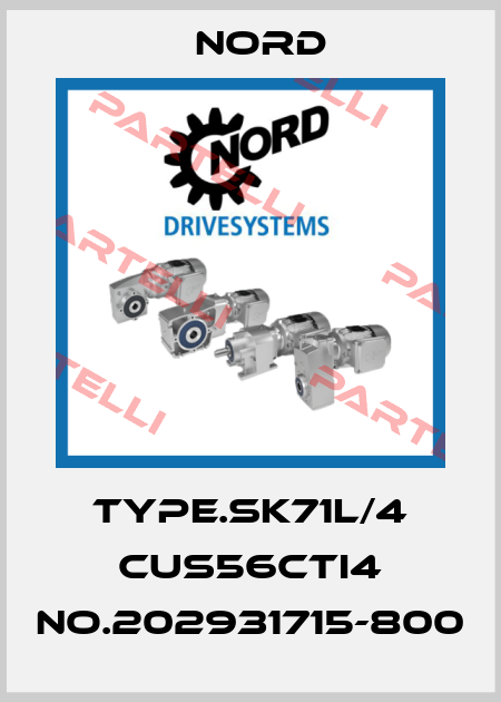 Type.SK71L/4 CUS56CTI4 No.202931715-800 Nord