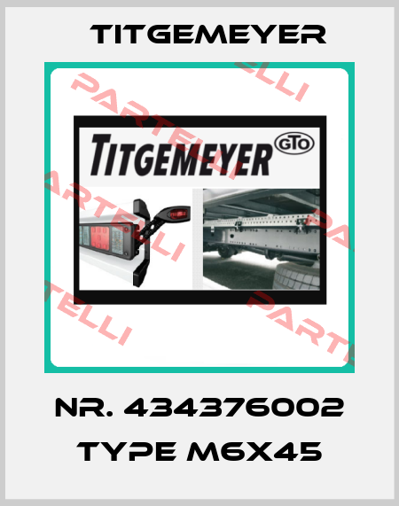 Nr. 434376002 Type M6X45 Titgemeyer