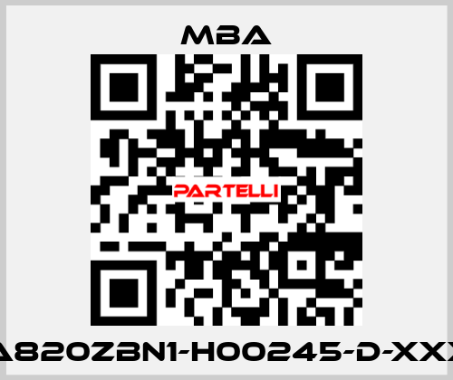 MBA820ZBN1-H00245-D-XXXXX MBA