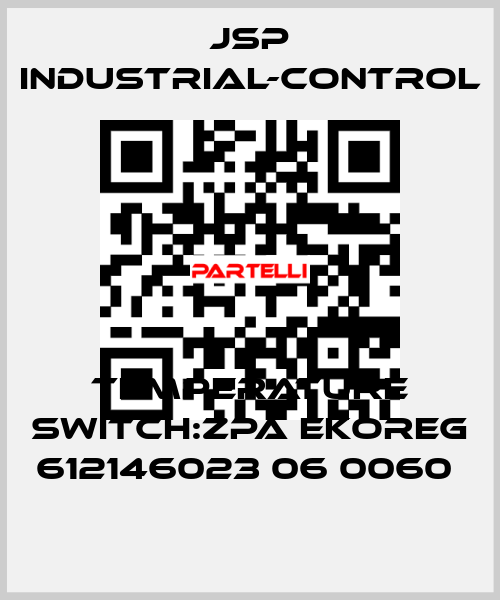 TEMPERATURE SWITCH:ZPA EKOREG 612146023 06 0060  JSP Industrial-Control