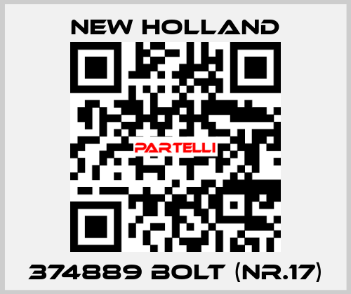 374889 bolt (Nr.17) New Holland