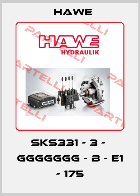 SKS331 - 3 -  GGGGGGG - B - E1 - 175 Hawe