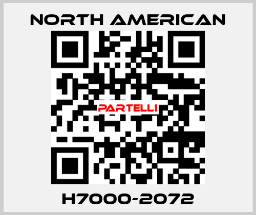H7000-2072 NORTH AMERICAN