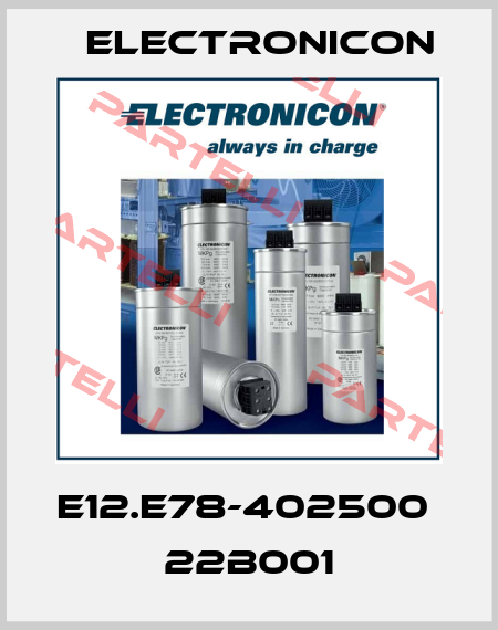 E12.E78-402500  22B001 Electronicon