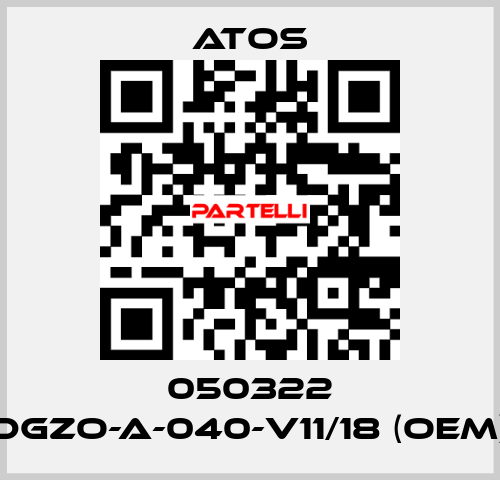 050322 DGZO-A-040-V11/18 (OEM) Atos