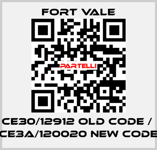 CE30/12912 old code /  CE3A/120020 new code Fort Vale
