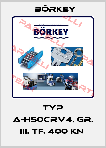 TYP A-H50CRV4, GR. III, TF. 400 KN  Börkey