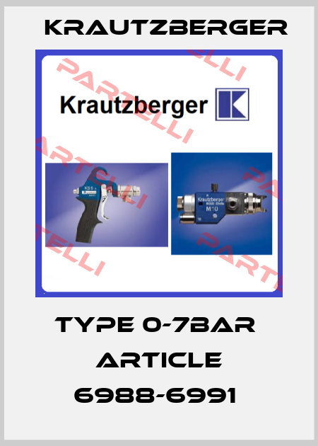 TYPE 0-7BAR  ARTICLE 6988-6991  Krautzberger