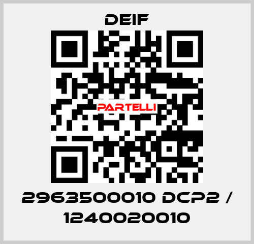 2963500010 DCP2 / 1240020010 Deif