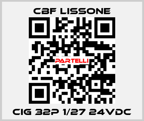 CIG 32P 1/27 24VDC CBF LISSONE