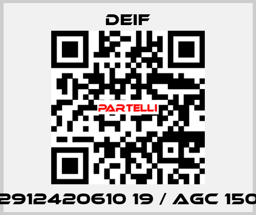 2912420610 19 / AGC 150 Deif