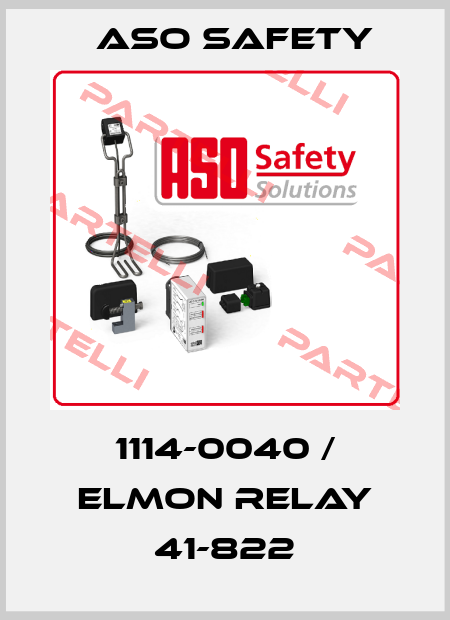 1114-0040 / ELMON relay 41-822 ASO SAFETY