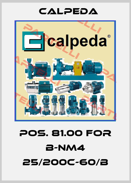 Pos. 81.00 for B-NM4 25/200C-60/B Calpeda