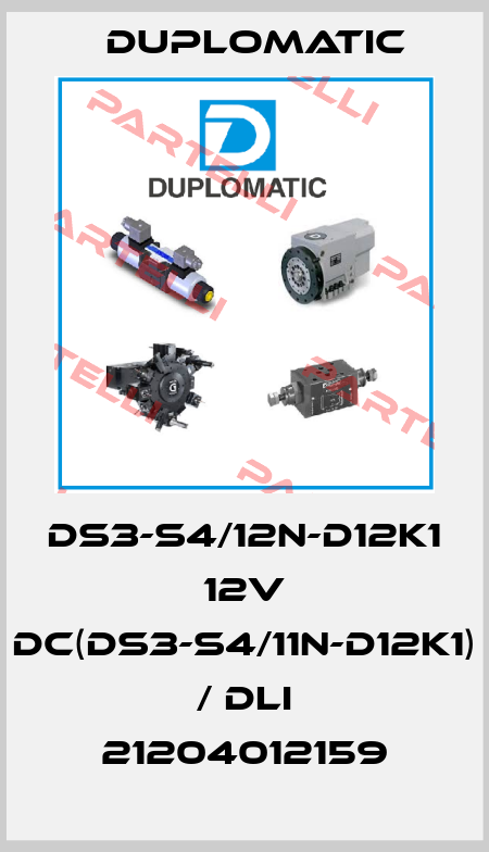 DS3-S4/12N-D12K1 12V DC(DS3-S4/11N-D12K1) / DLI 21204012159 Duplomatic