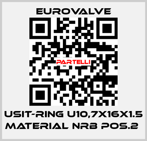 USIT-RING U10,7X16X1.5 MATERIAL NRB POS.2  Eurovalve
