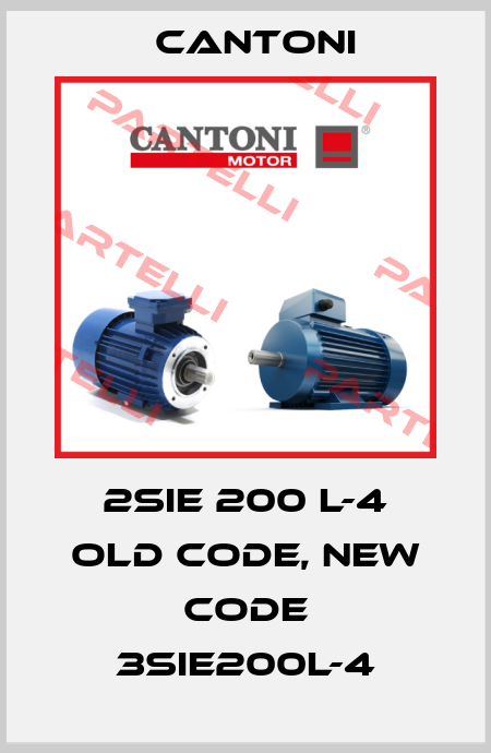 2SIE 200 L-4 old code, new code 3SIE200L-4 Cantoni