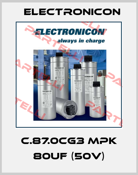C.87.0CG3 MPK 80UF (50V) Electronicon