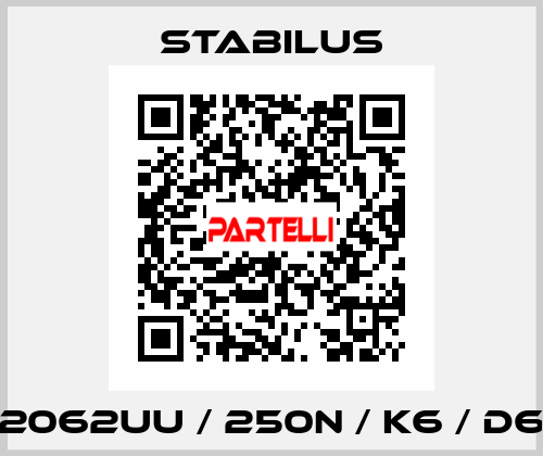 2062UU / 250N / K6 / D6 Stabilus