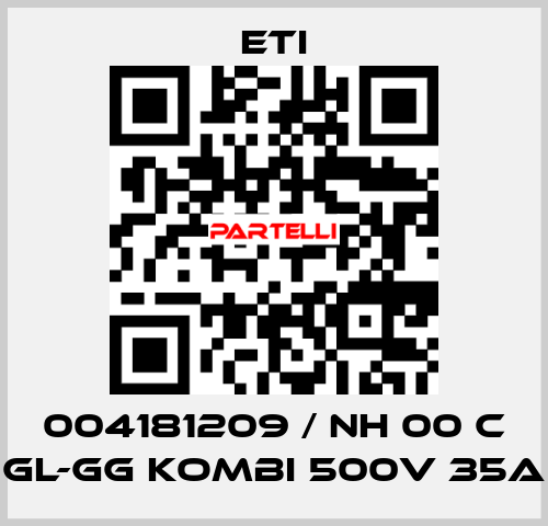 004181209 / NH 00 C gL-gG KOMBI 500V 35A Eti