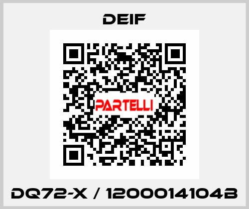 DQ72-x / 1200014104B Deif