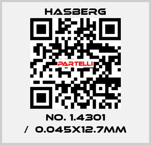 No. 1.4301 /	0.045x12.7mm Hasberg