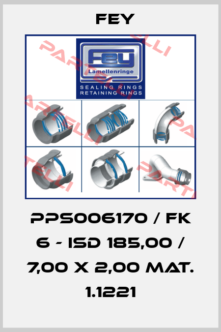 PPS006170 / FK 6 - ISD 185,00 / 7,00 x 2,00 Mat. 1.1221 Fey