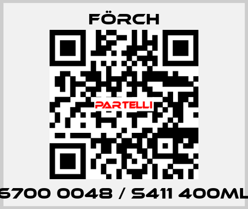 6700 0048 / S411 400ML Förch