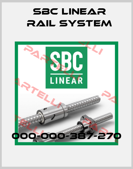 000-000-387-270 SBC Linear Rail System
