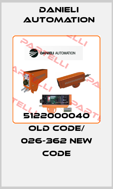5122000040 old code/ 026-362 new code DANIELI AUTOMATION