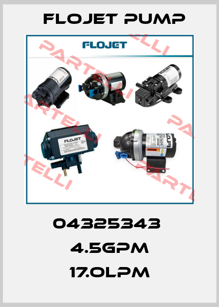04325343  4.5GPM （17.OLPM） Flojet Pump