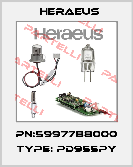 PN:5997788000 Type: PD955PY Heraeus