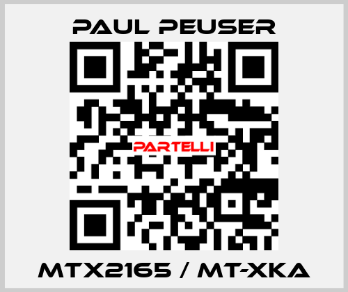 MTX2165 / MT-XKA PAUL PEUSER
