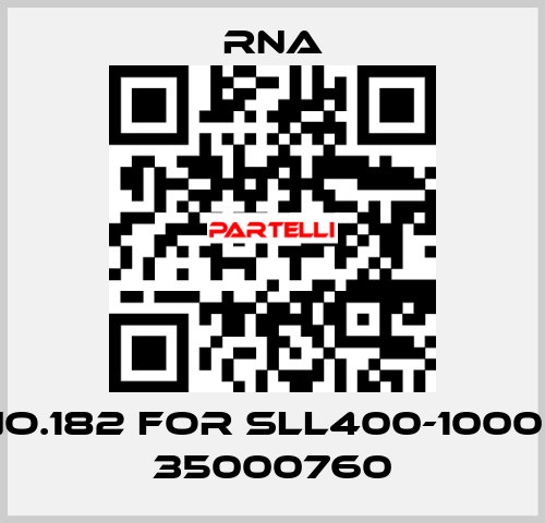 NO.182 for SLL400-1000 / 35000760 RNA