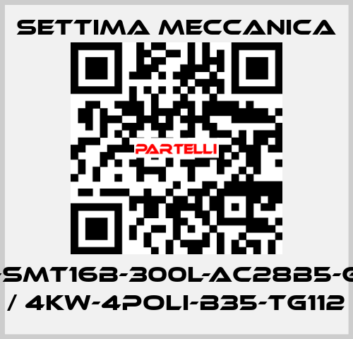 GR55-SMT16B-300L-AC28B5-G-S2-T / 4Kw-4Poli-B35-TG112 Settima Meccanica