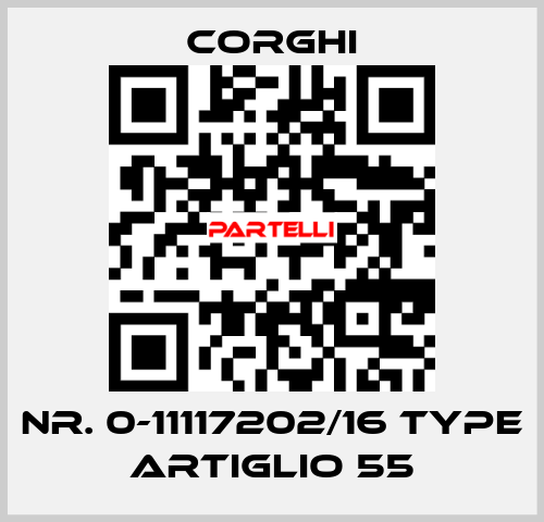 Nr. 0-11117202/16 Type ARTIGLIO 55 Corghi